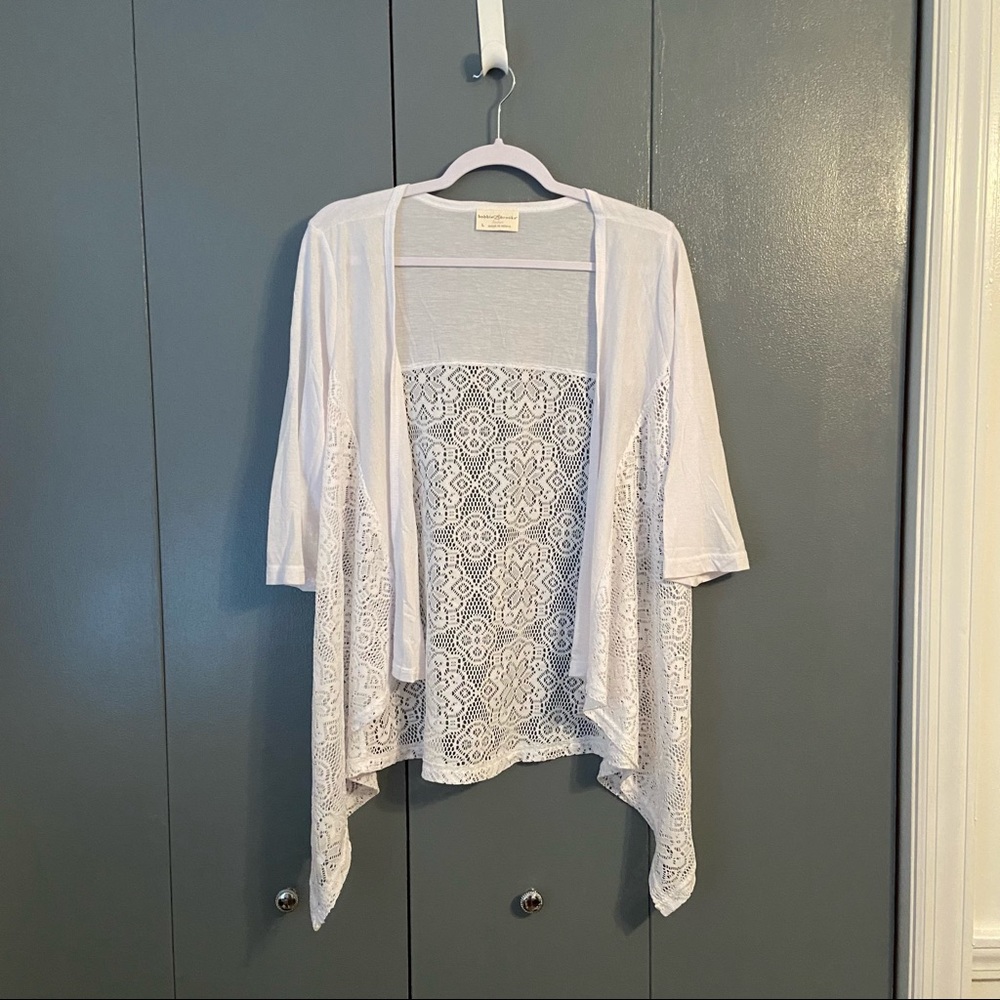 Bobbie Brooks Flowy Open Lace Cardigan